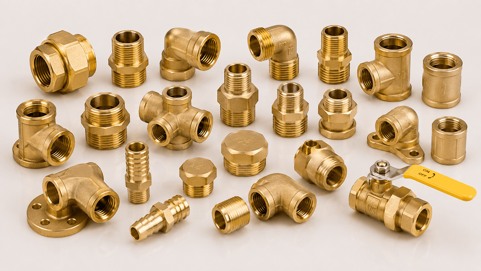 Corrosion-resistant brass plumbing fitting for water supply systems, manufactured by Pragati Products