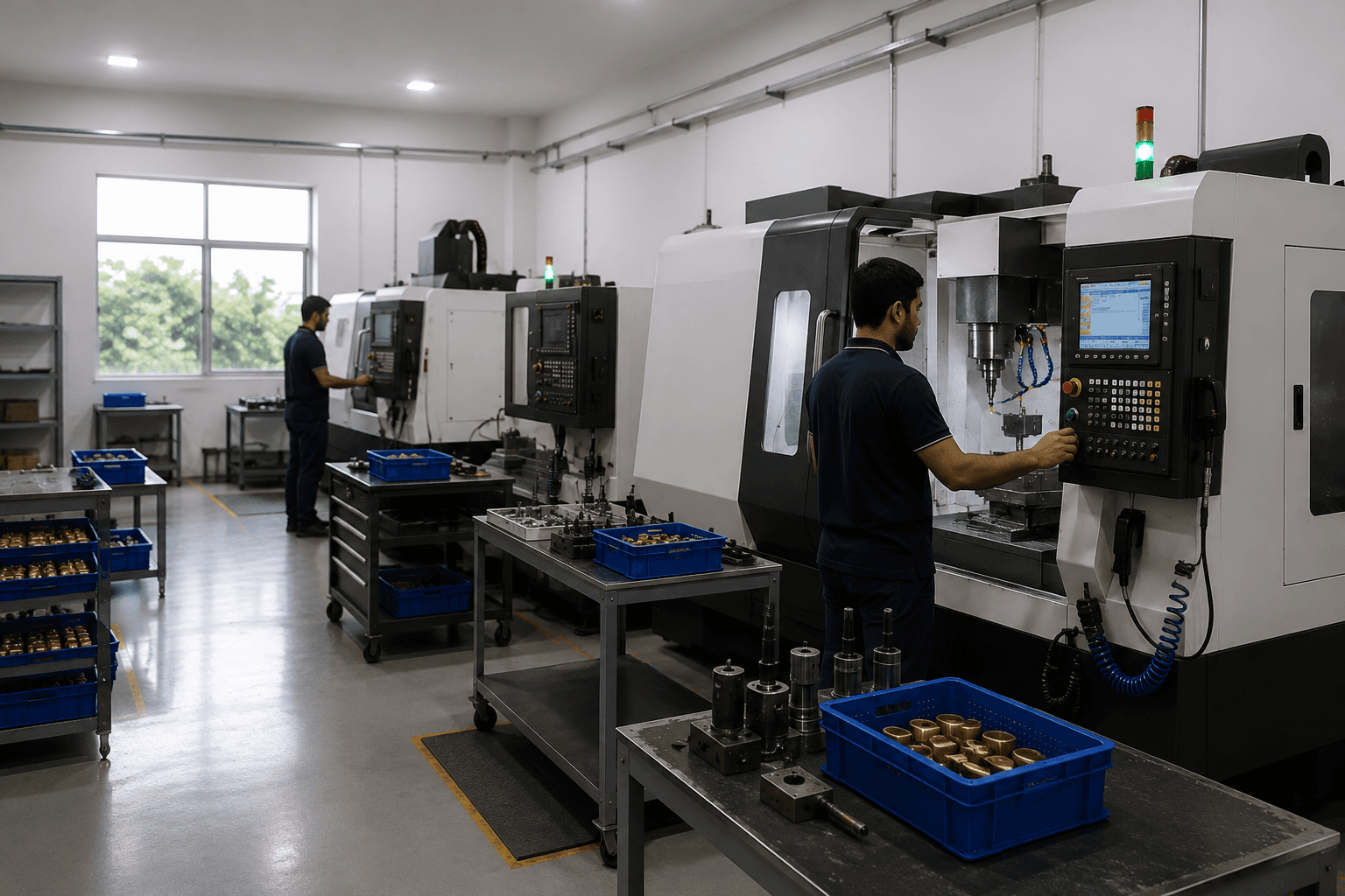 Precision brass component manufacturing at Pragati Products, India
