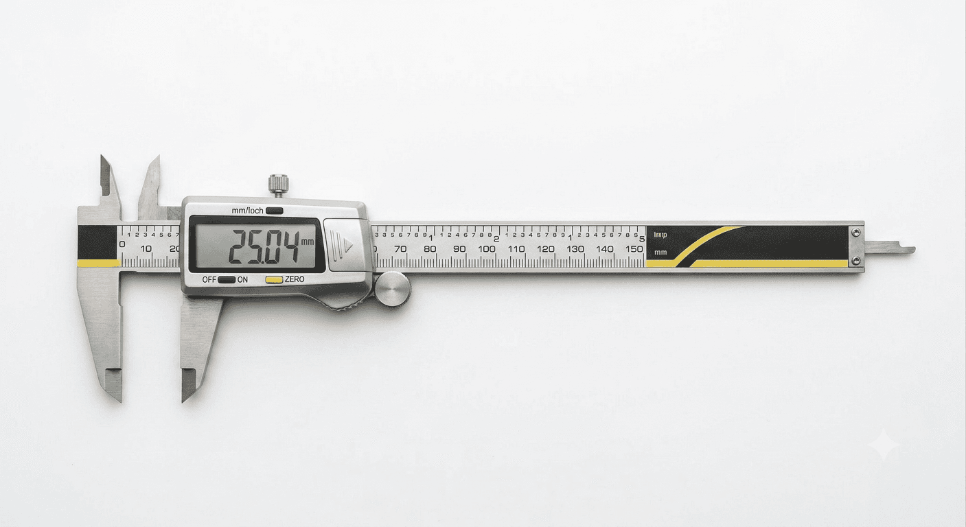Digital vernier caliper used for in-process dimensional inspection at Pragati Products